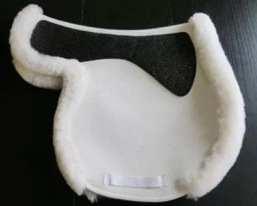 Acavallo Numnah with Twin-Sided Gel Pad and Real Lambskin Edges, for Jumping Saddles