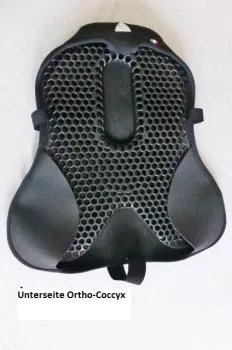Acavallo Gel Seat Saver “ORTHO-COCCYX” with DriLex (Textile) Upper Side, black