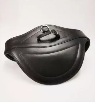 Leather Belly Girth "ATH Crown", black, 145 cm, B-stock