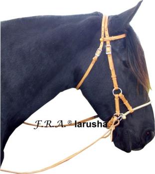 Gebissloser Trensenzaum Larusha von F.R.A., Leder