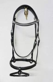Bridle "Soft & Classy II" with Flash Noseband, made of Leather, incl. Web Reins