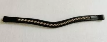 Curved Rhinestone Browband, Leather