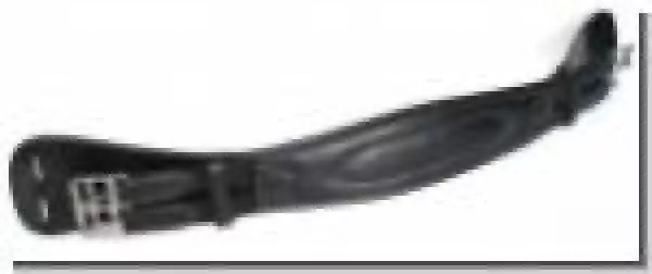 Dressurkurzgurt aus Leder mit elastischen Gurtenden, schwarz, 65 cm (69 cm)