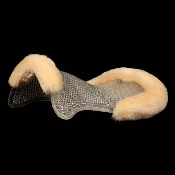 Acavallo Gel Pad 3-in-1 with Integrated Rear Riser and Faux Fur (Eco Wool) Edges