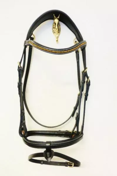 Bridle "Soft & Classy II" with Flash Noseband, made of Leather, incl. Web Reins